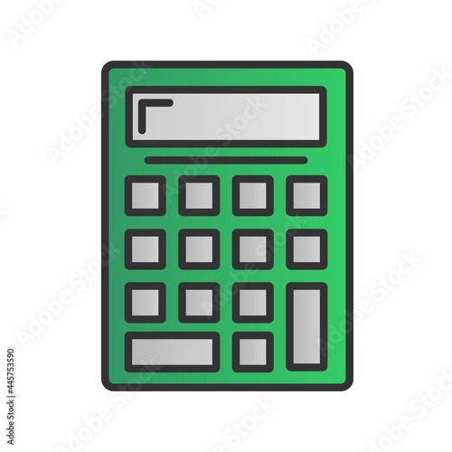 Calculator Filled Gradient Vector Icon Design