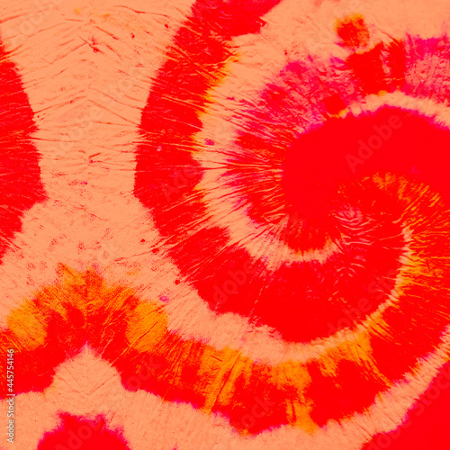 Roseate Spiral Shibori Pattern. Coral Swirl Watercolor Painting. Red Acrylic Paint. Pink Brush Banner. Blush Artistic Dirty Canva. Flush Hippie Background. Spiral Tie Dye Batik.