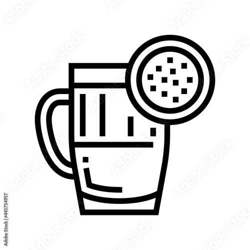 pu erh tea line icon vector. pu erh tea sign. isolated contour symbol black illustration