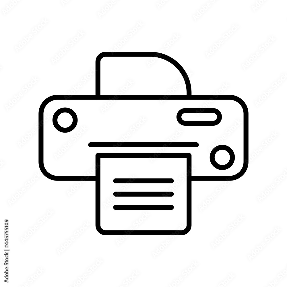 Printer Linear Vector Icon Design Printer Linear Vector Icon Design