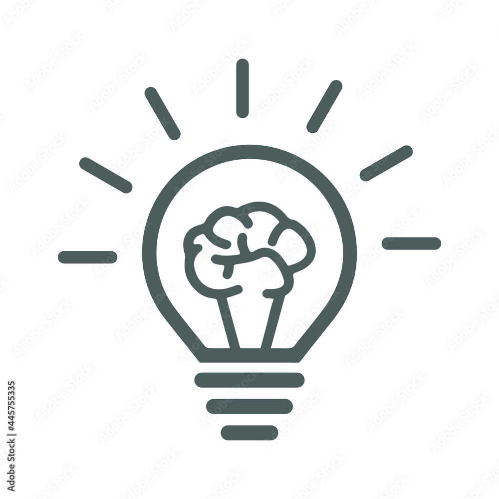 Creative, idea icon. Gray vector graphics. Creative, idea icon. Gray vector graphics.