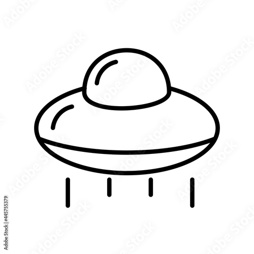 SpaceShip Vector Line Icon Design