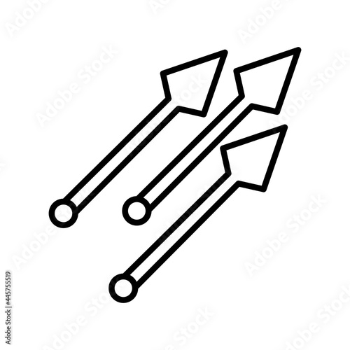 Lance Vector Line Icon Design