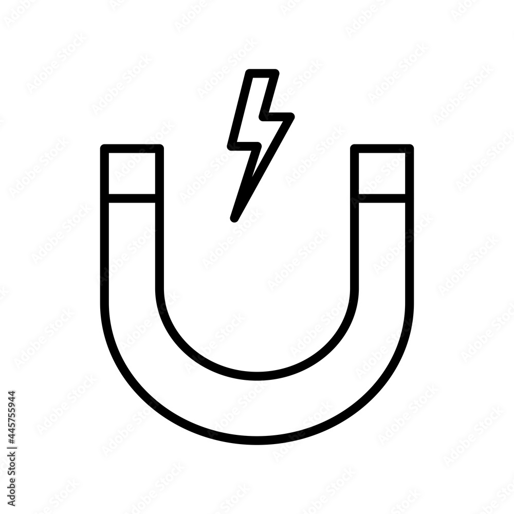 Magnet Linear Vector Icon Design Magnet Linear Vector Icon Design