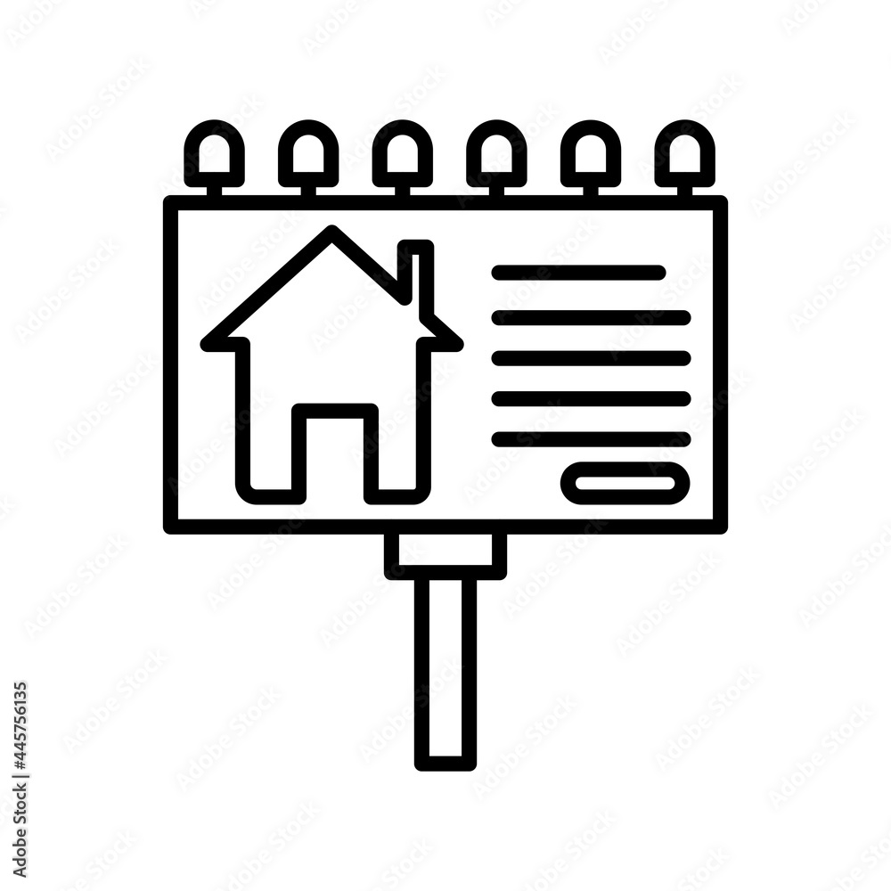 Bill Board Linear Vector Icon Design Bill Board Linear Vector Icon Design