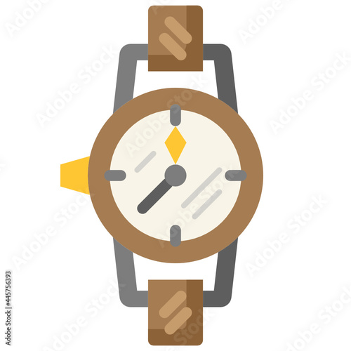 wristwatch flat icon