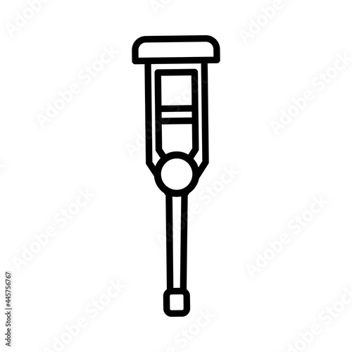 Crutches Vector Line Icon Design