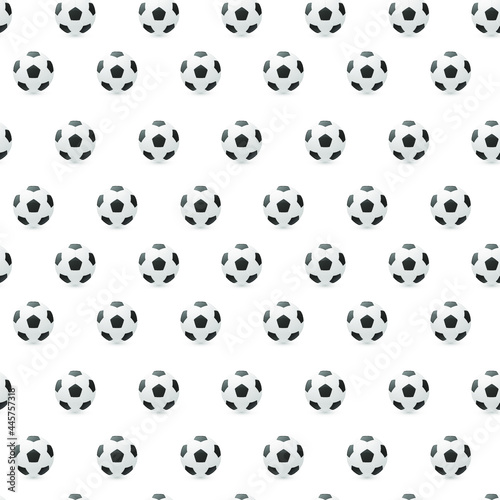 Soccer Ball Icon Emoji Pattern. Football Sport Seamless Background Symbols. Doodle Emoticon Illustration Design Vector.