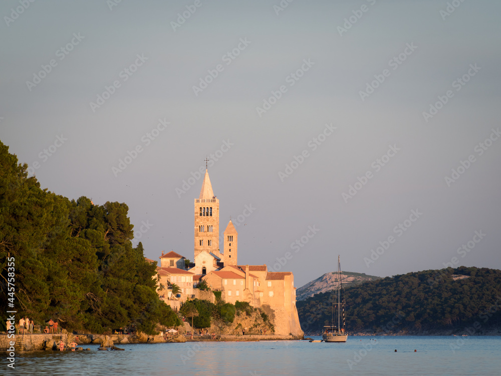 Rab Croatia channel of Eufemija at sunset Rab Croatia channel of Eufemija at sunset