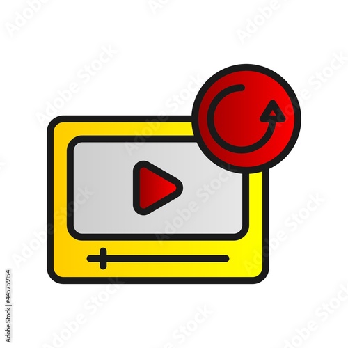 Reload Filled Gradient Vector Icon Design