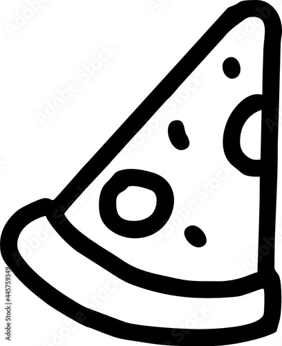 hand draw pizza slice