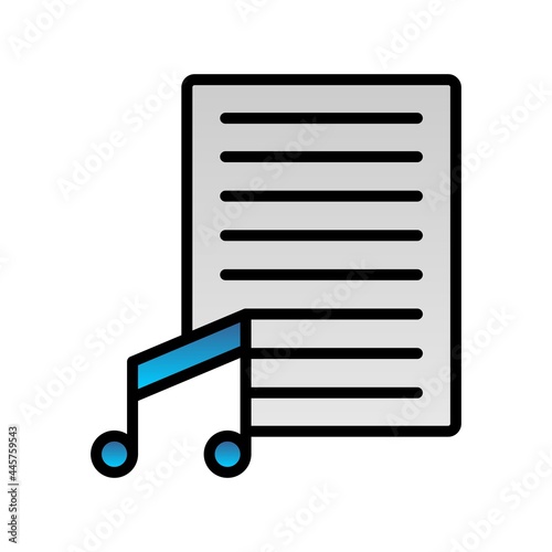 Song Writer Filled Gradient Vector Icon Design