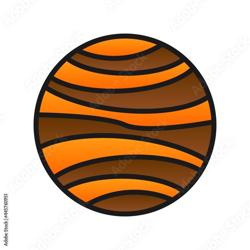 Uranus Filled Gradient Vector Icon Design
