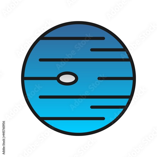  Neptune Filled Gradient Vector Icon Design
