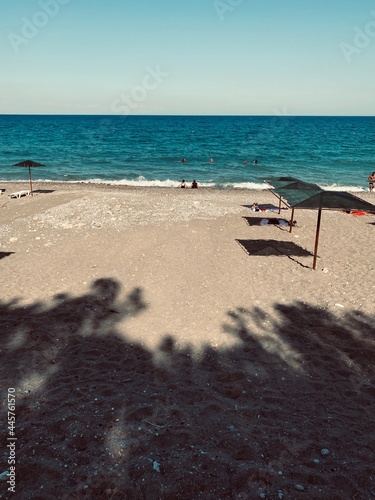 beach in the morning with sea