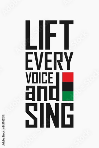 Fototapet lift every voice and sing typography text