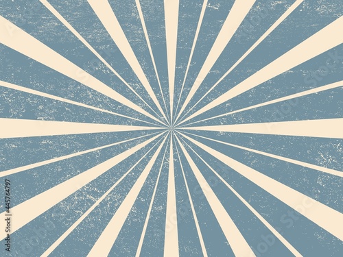 Grunge vintage ray background. Dirty Retro sunburst.