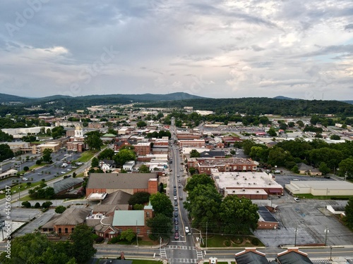 Historic small town in mountains