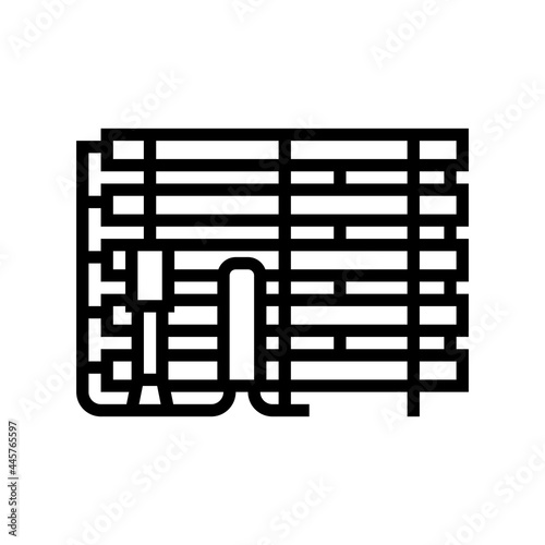 industrial water filter line icon vector. industrial water filter sign. isolated contour symbol black illustration