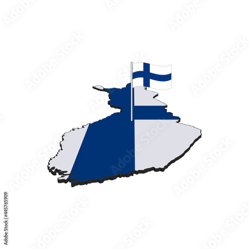 Finland map 3d  vector graphics