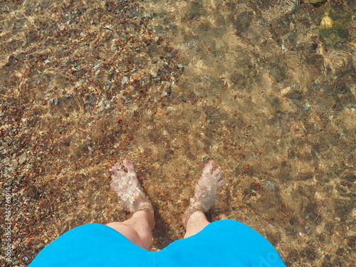 woda morski nogi relaks piasek