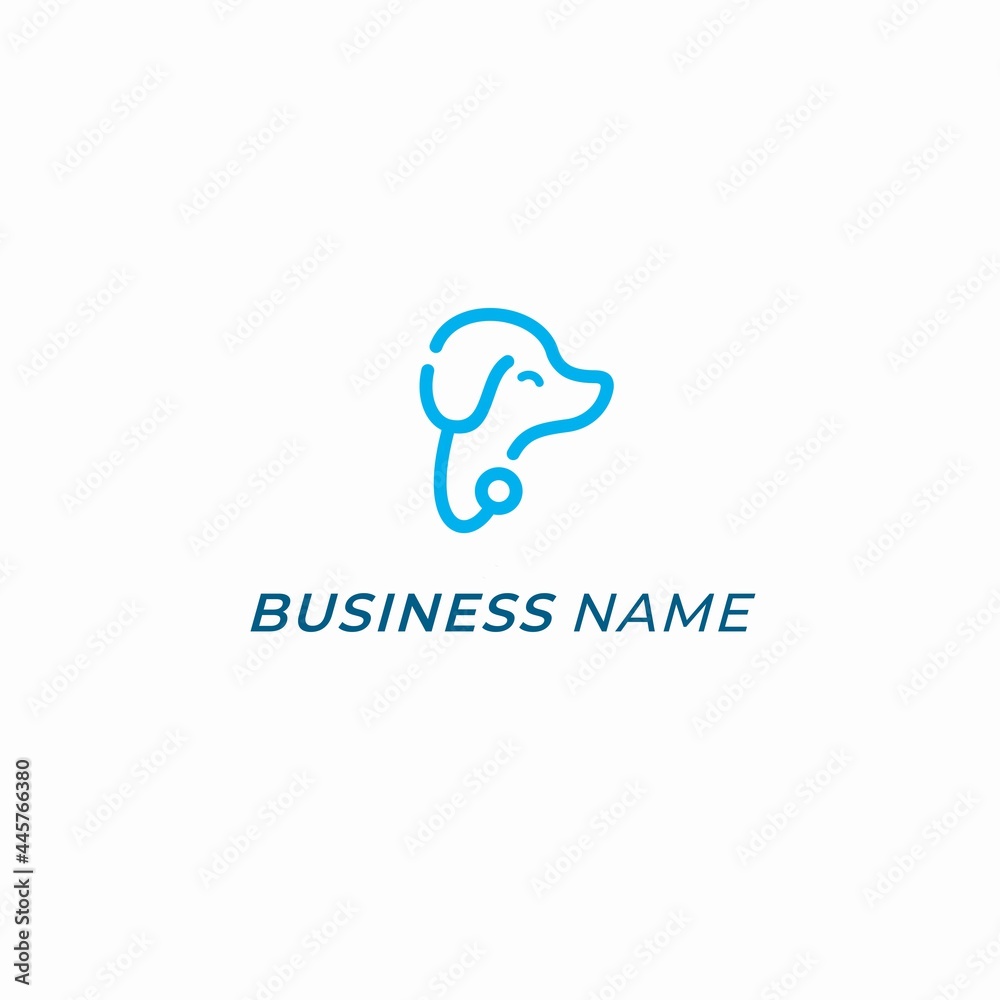 design logo combine dog and stethoscope design logo combine dog and stethoscope