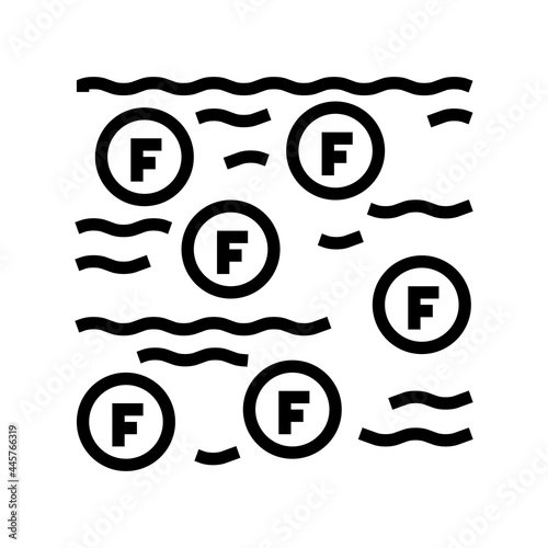 fluoridation water line icon vector. fluoridation water sign. isolated contour symbol black illustration