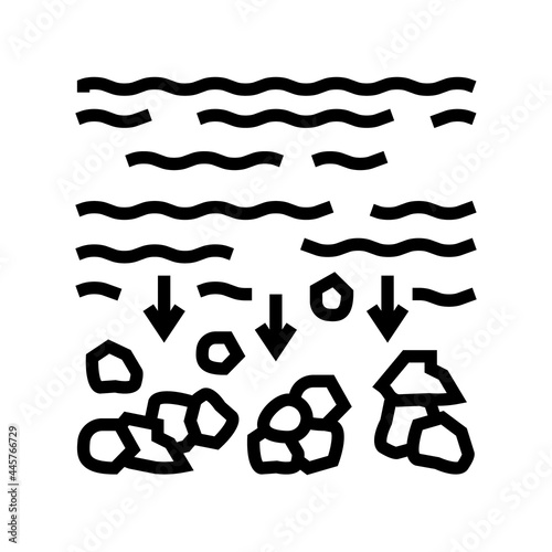 sedimentation water filter line icon vector. sedimentation water filter sign. isolated contour symbol black illustration