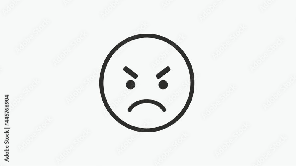 Angry face symbol on hud screen seamless loop glitch interference animation background new dynamic retro. Comic, happy. Angry face symbol on hud screen seamless loop glitch interference animation background new dynamic retro. Comic, happy.