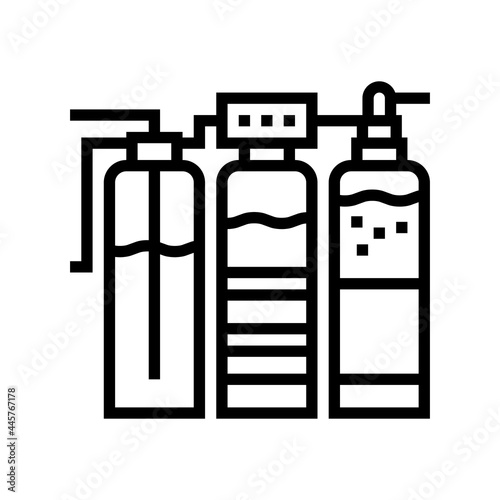 water different filtration filter line icon vector. water different filtration filter sign. isolated contour symbol black illustration