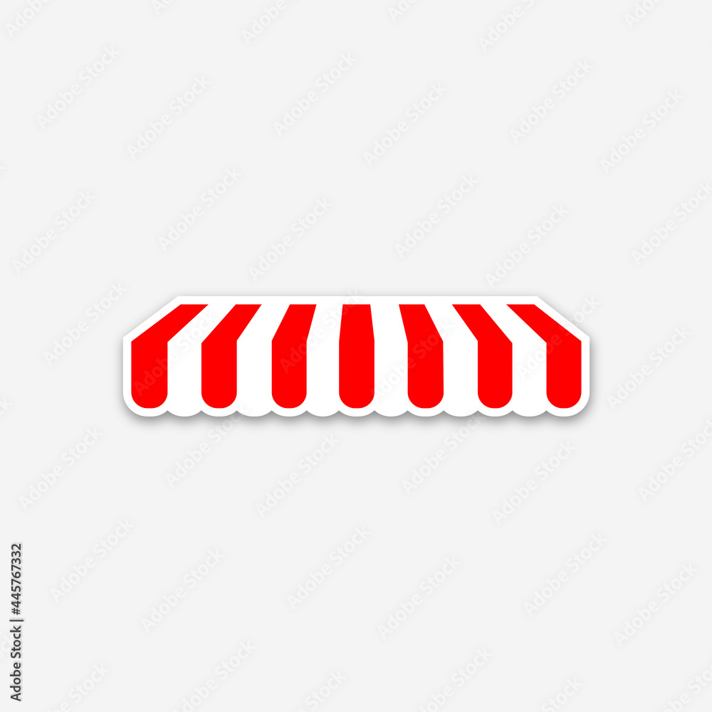 Store striped awning or Sunshade store shop tent illustration. Store striped awning or Sunshade store shop tent illustration.