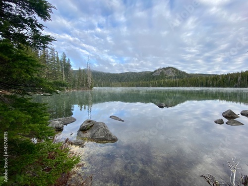 lake and mountains