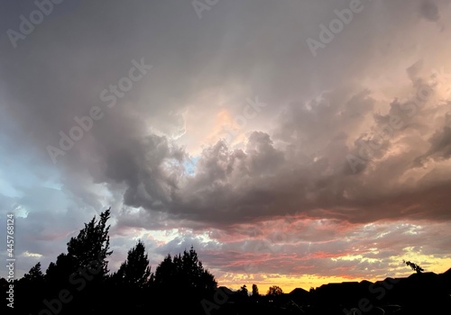 sunset in the mountains