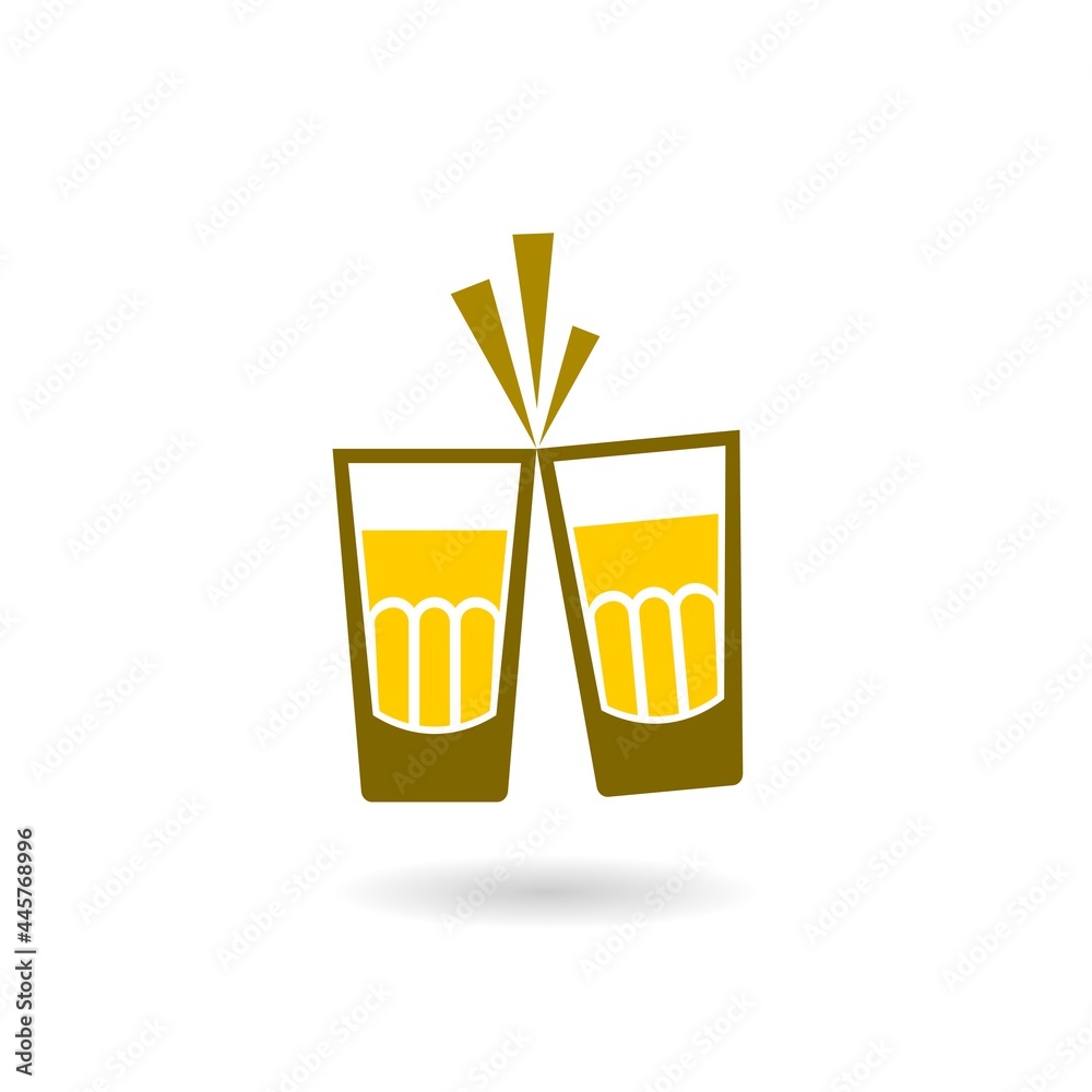 Simple Cheers icon with shadow Simple Cheers icon with shadow