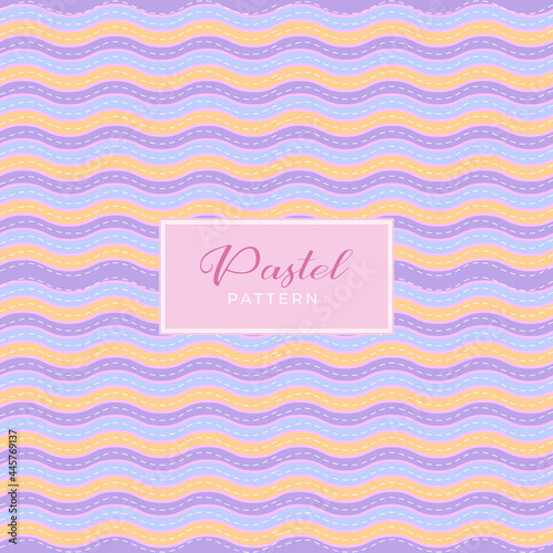 Pastel colored pattern with decoration