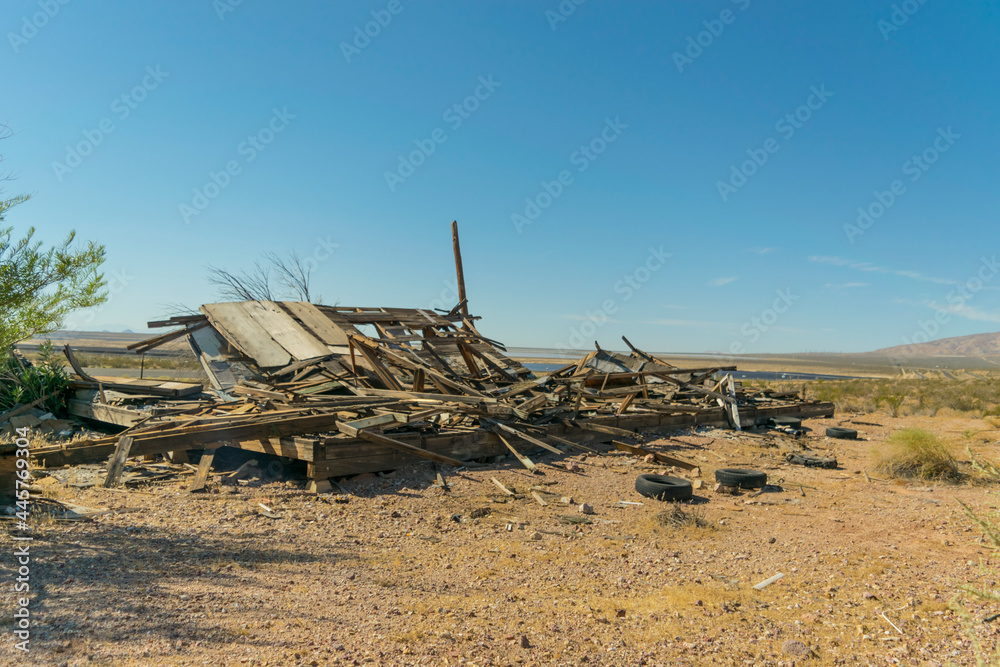 Abandoned Ruins In Mojave Desert on Public Land California Abandoned Ruins In Mojave Desert on Public Land California