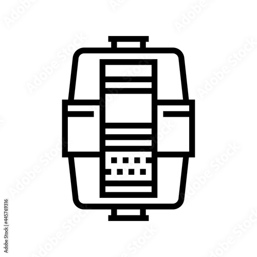 layers in water filter line icon vector. layers in water filter sign. isolated contour symbol black illustration