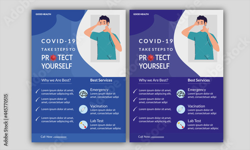 Preventing Covid-19 Flyer Set photo