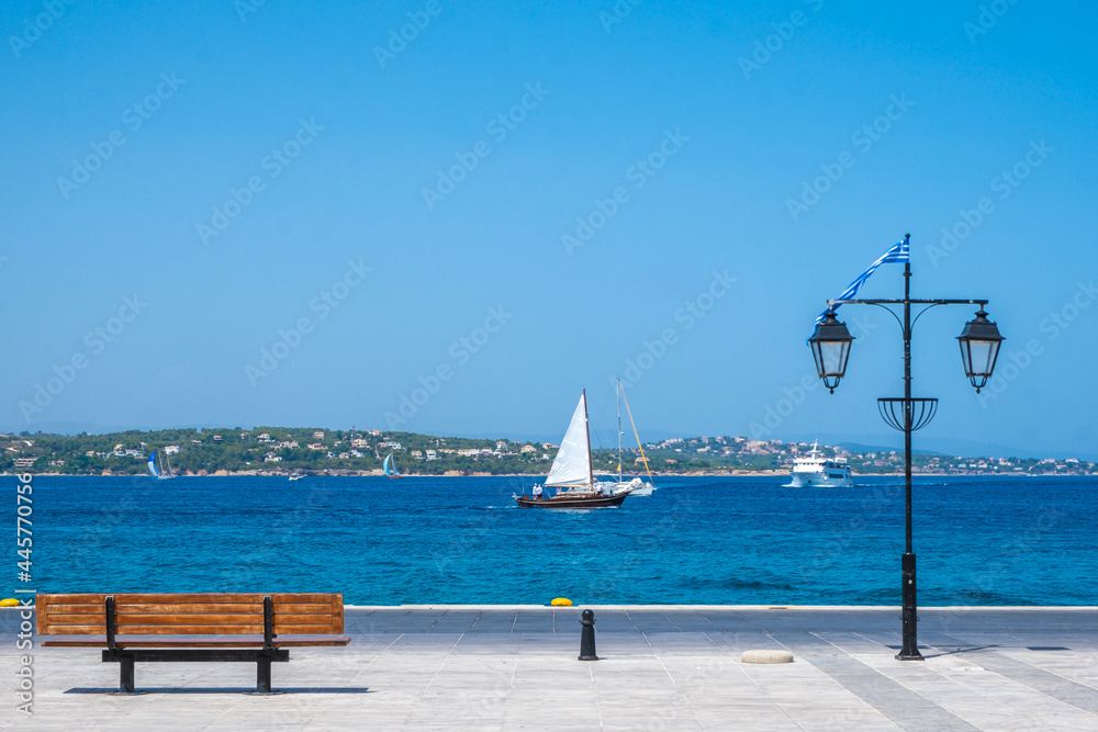 sailboat in the sea of Spetses