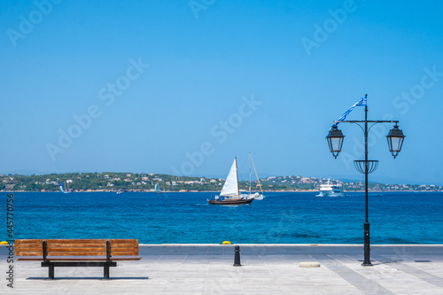 sailboat in the sea of Spetses