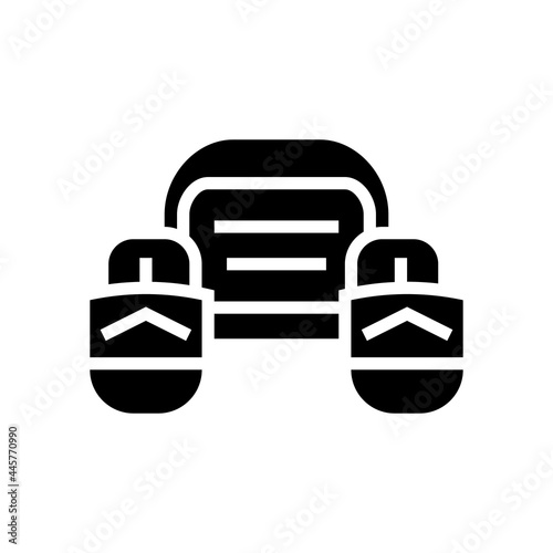 fly fishing pontoon glyph icon vector. fly fishing pontoon sign. isolated contour symbol black illustration