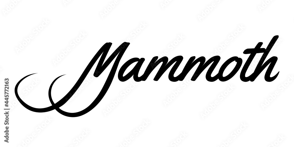 Mammoth logotipo minimalista y elegante