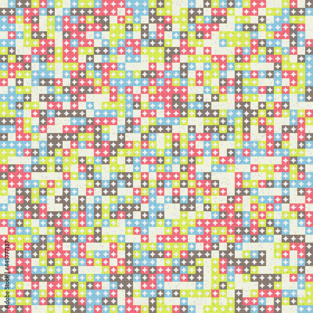 Fototapeta premium Abstract Geometric Pattern generative computational art illustration