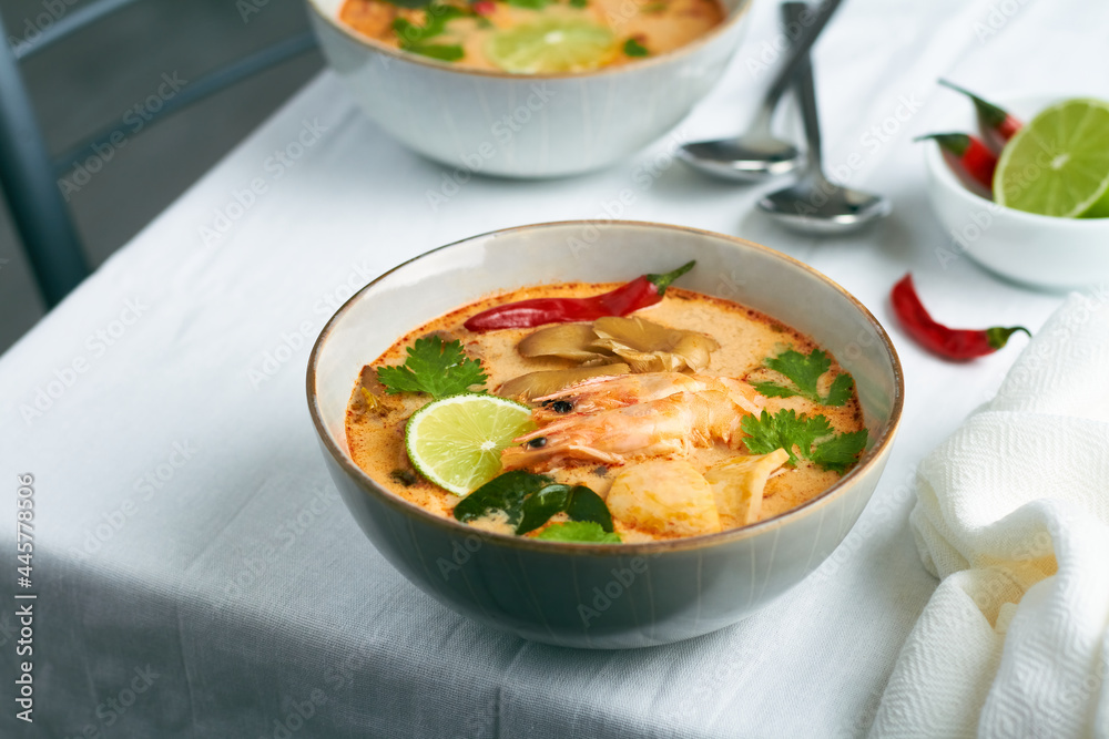 tom yum soup traditional thai soup with prawns shrimps squid tom yum soup traditional thai soup with prawns shrimps squid