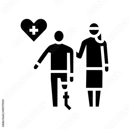 personal care homecare service glyph icon vector. personal care homecare service sign. isolated contour symbol black illustration