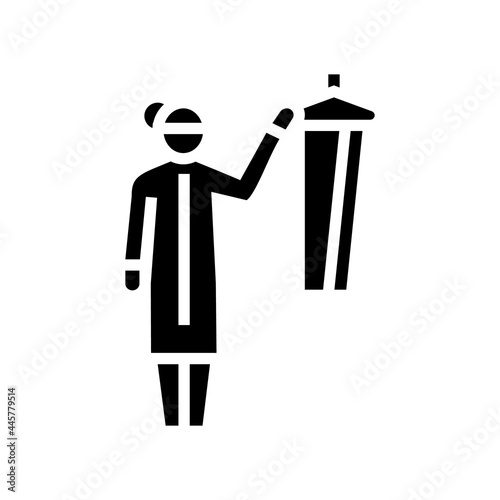 dressing homecare service glyph icon vector. dressing homecare service sign. isolated contour symbol black illustration