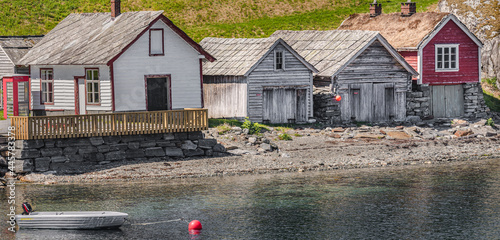 Hardangerfjord houses photo