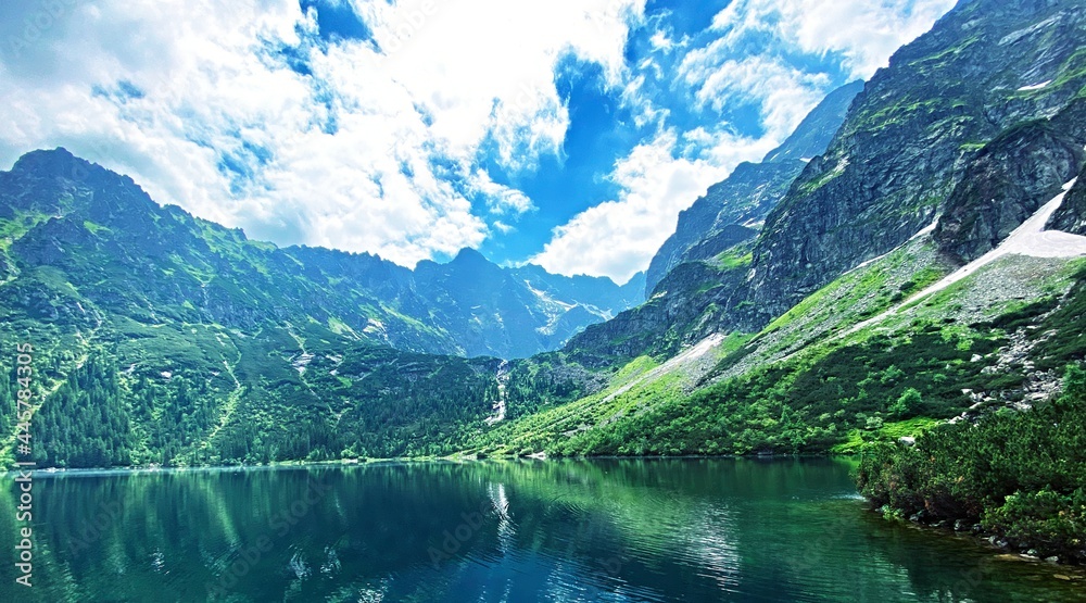 Fototapeta premium Lake in the Polish Tatra Mountains, Morskie Oko