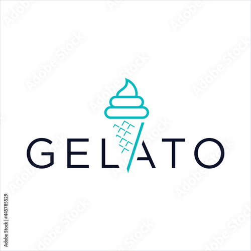 creative simple logo design  ice cream
