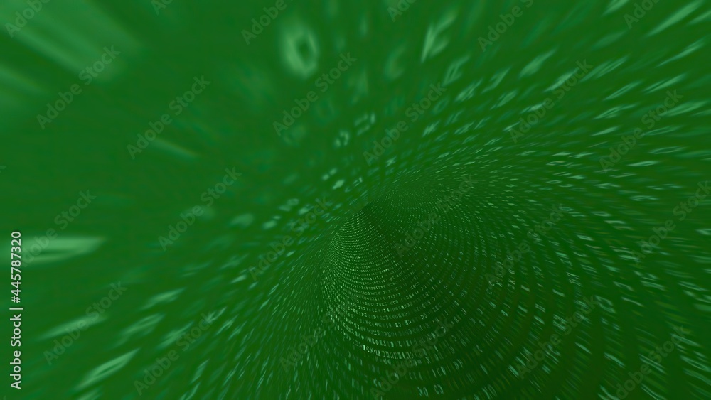 Obraz premium Driving through the binary data tunnel